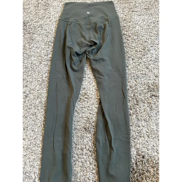 Lululemon Women's Wunder Under High-Rise Ankle Leggings Green size 2 Nylon - Image 4
