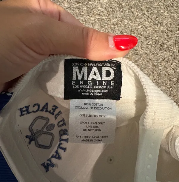 Corduroy Malibu Trucker Hat Blue - Image 4