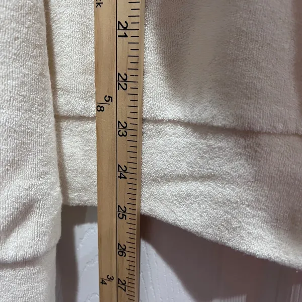 MONROW Quarter Zip Pullover Sweatshirt Top Womens XL Cream Collar Terrycloth NWT - Image 7