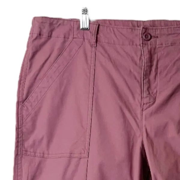 Old Navy Pants Utility Straight Leg Raw Hem Cargo Casual Pink Women’s 14 Plus - Image 5