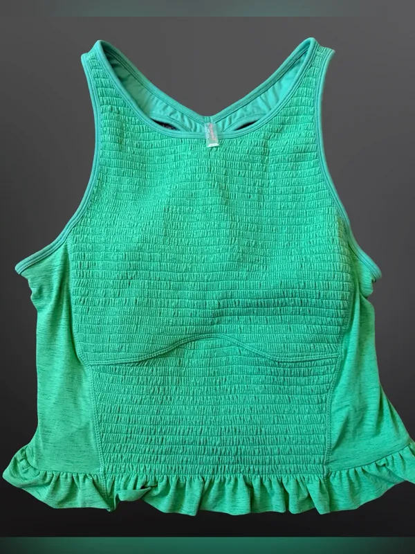 Free People Fp Movement Smockin’ Hot Green Crop Top Xl 💚 - Image 3