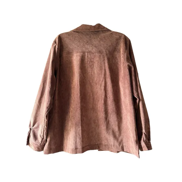 BonWorth Brown Corduroy Studded Western Jacket Zip Front Size Large - Image 5