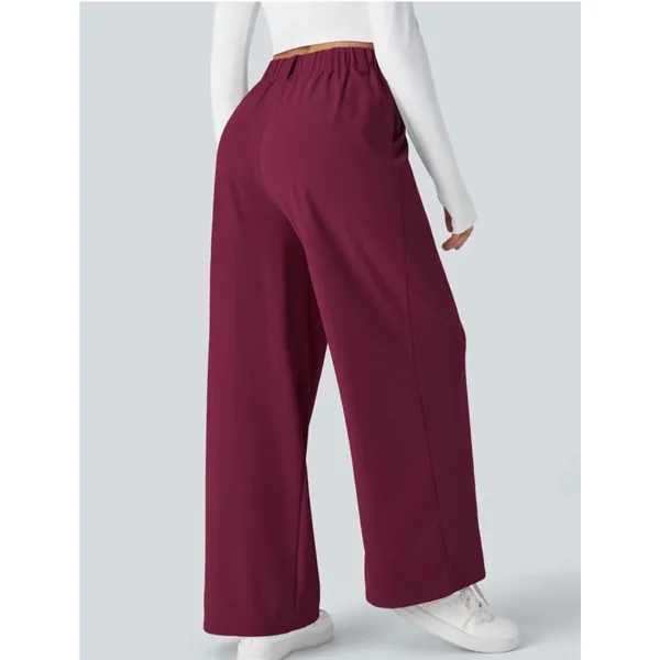 Brand New Halara Women's Size XS Purple/Red High Waisted Wide Leg Pants - Image 2