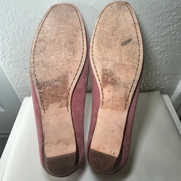 Cole‎ Haan Pink Suede Leather Driving Moccasins Loafers Women's Size 8 AA - Image 8