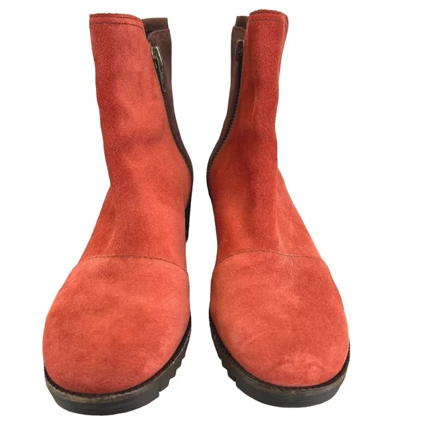 Sorel Cate Waterproof Suede Ankle‎ Booties Colorblock Lug Sole Womens Size 6 - Image 6