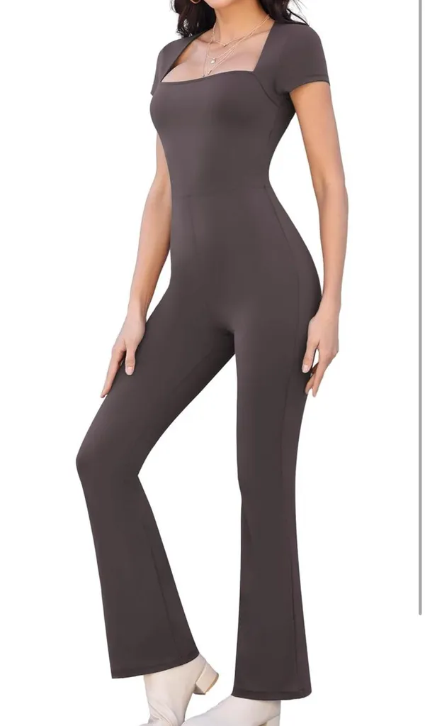 Wide Leg Jumpsuit Brown Size XS - Image 2
