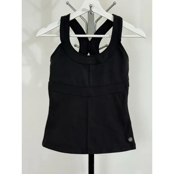 Athleta Women’s Black Tank Top Racerback Cutout Yoga Workout Activewear Size S - Image 2