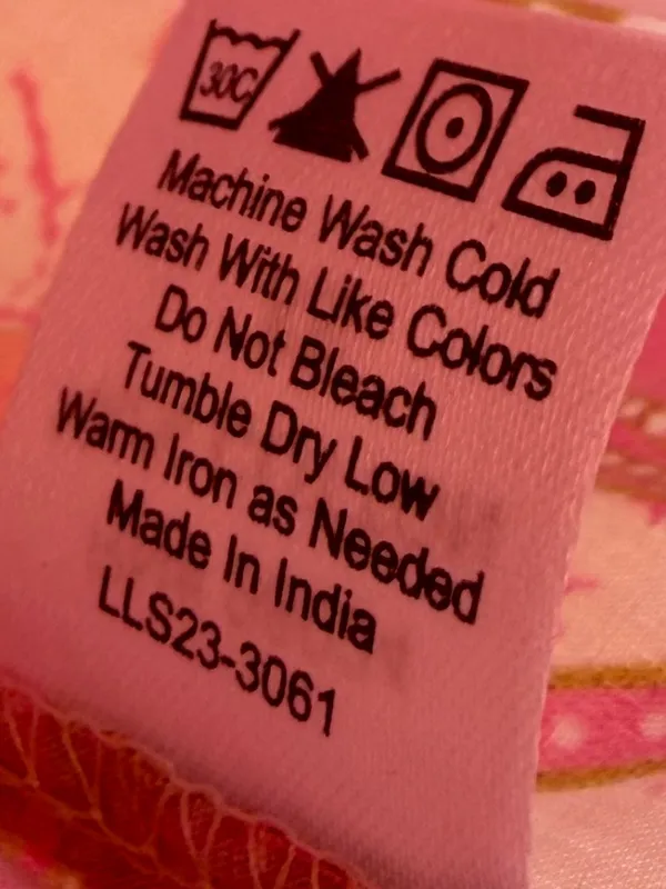 Love the Label Cotton Ruffle Neck Blouse Pink Size XS - Image 9
