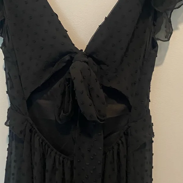 Francesca’s Black‎ Ruffle Open Back Maxi Dress NWT - Image 5