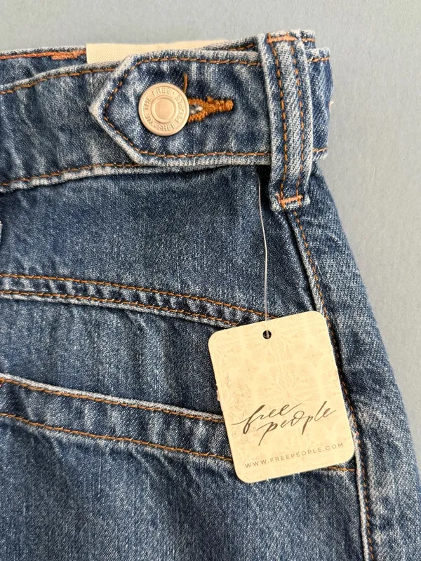 NWT Free People We The Free Palmer Tunnel Vision Baggy Relaxed Cuffed Jeans‎ - Image 6