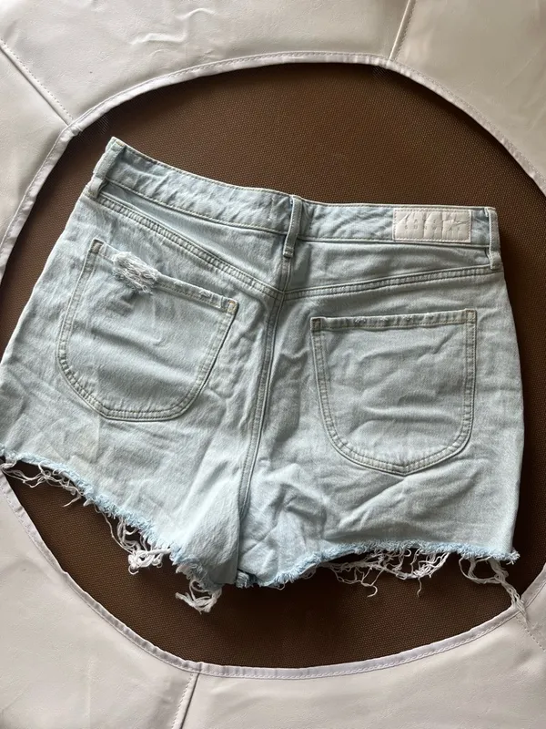 PacSun Light Blue Distressed Denim Cutoff Shorts - Image 2