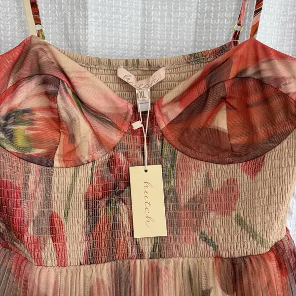 Hutch Dress Womens Size XL Brianna Sleeveless Bustier Pleated Tulle Maxi NWT - Image 6