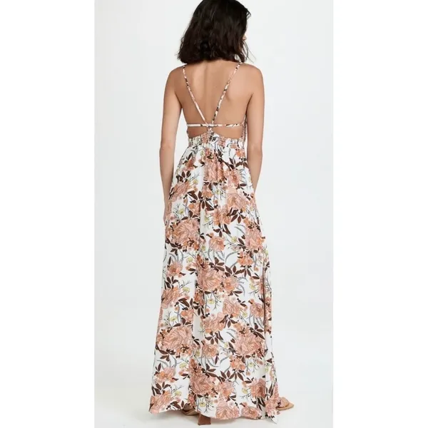 Maaji Floral Cutout Maxi Dress Medium Swim Coverup Beachy Vacation Tropical‎ - Image 15