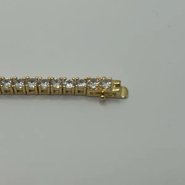 Kay Jewelers Moissanite Tennis Bracelet Gold 3mm 8 Inch Brand New VVS1 Crazy Shine No Pass - Image 5