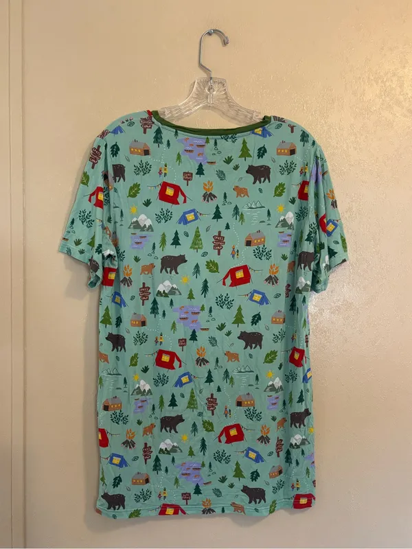 Little Sleepies women’s Bamboo Happy Camper Sleep Tee sz S - Image 2