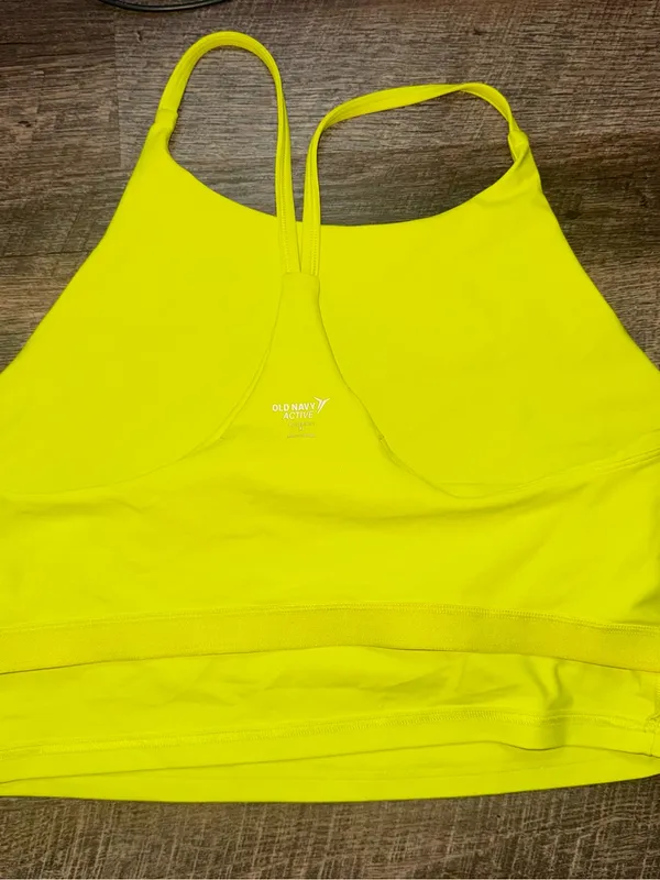 Old Navy Powersoft Neon Strappy Crop Tank Top Size XL - Image 12