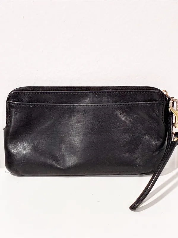 Vintage Coach Leather Signature Black Clutch Wristlet - Image 4