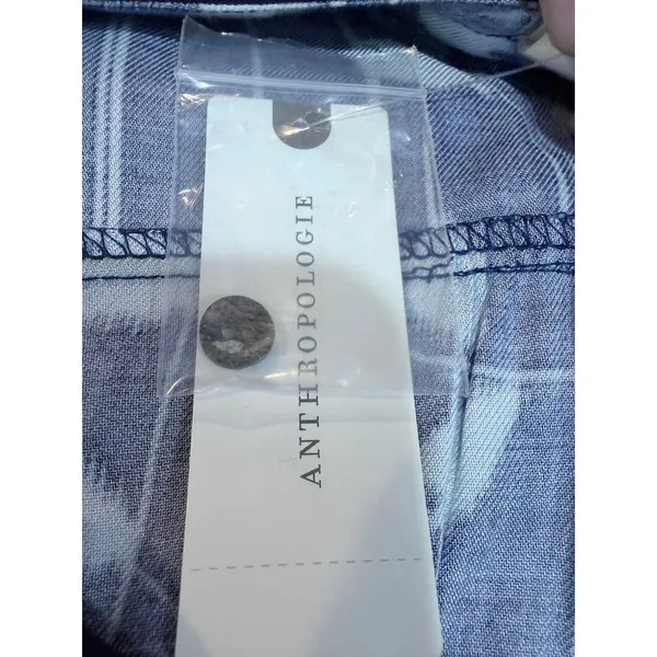 NWT‎ Anthropologie Tiny Mixed Print Button Front Midi Dress Navy M $148 - Image 6