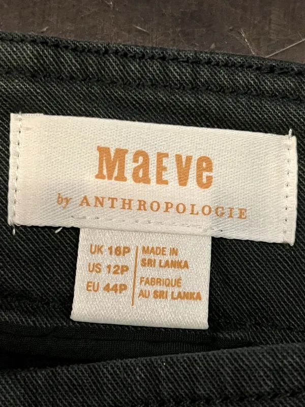 Maeve Anthropologie Pants Womens 12P Gray Wide Leg Crop Chino Pleated Twill - Image 7