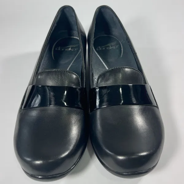 Dansko Oksana Slip-On Loafer Women 38 Black Leather Comfort Low Heel Work Shoes‎ - Image 2