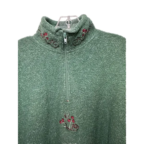 Victoria Secret Sweater Womens Pullover Quarter‎ Zip Green Country Casual Ladies - Image 5
