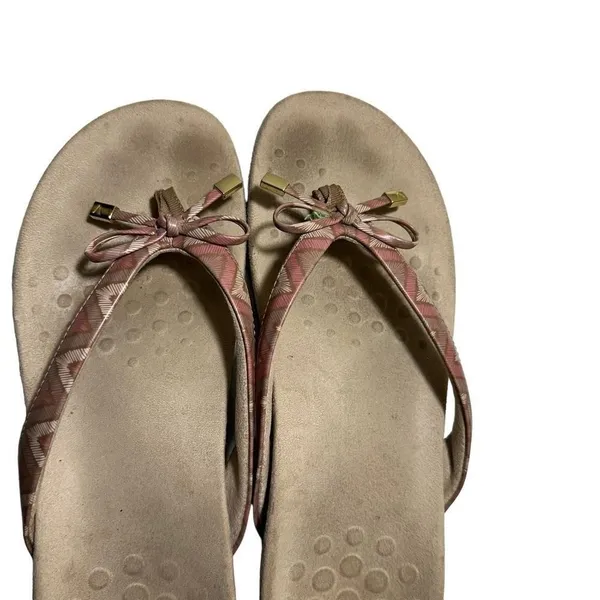 Vionic Bella II Women's Size 9 Pink‎ Geometric Slip On Slide Flip-Flop Sandals - Image 7