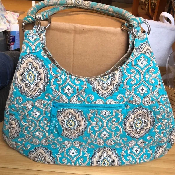 VERA BRADLEY Large Hobo in Totally Turq Retired Spring 2010 - Image 3