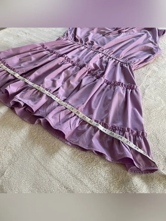 Lilac Sleeveless Ruffle Dress size XL - Image 12