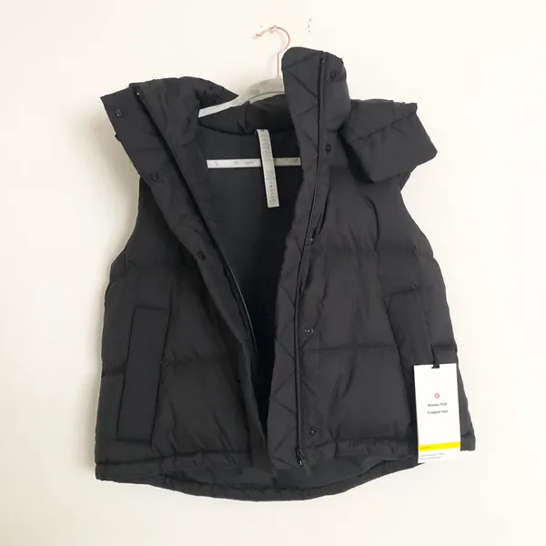 Lululemon Wunder Puff Cropped Vest Black Size 4 - Image 6