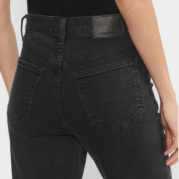 Denim Forum The Arlo High Rise Straight Jean in Black‎ Size 26 x 26 L - Image 5