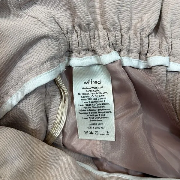 Wilfred Aritzia Paperbag Shorts Coquette High Rise Pink Purple Crepe Women 2 - Image 8