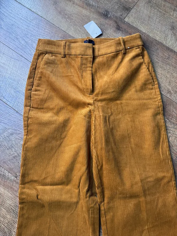 NWT J.Crew Cognac Corduroy Wide Leg Pants Size 2 - Image 5