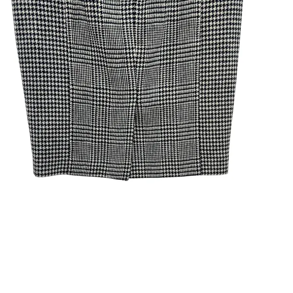 Boden British Tweed Pencil Skirt‎ Houndstooth Plaid Navy Blue Size US 6R - Image 9