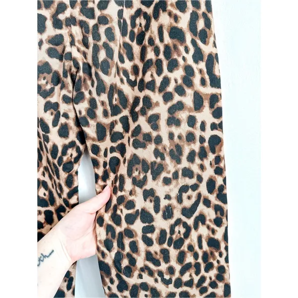 Reformation High Rise Leopard Print Skinny Jeans Size 4 - Image 6