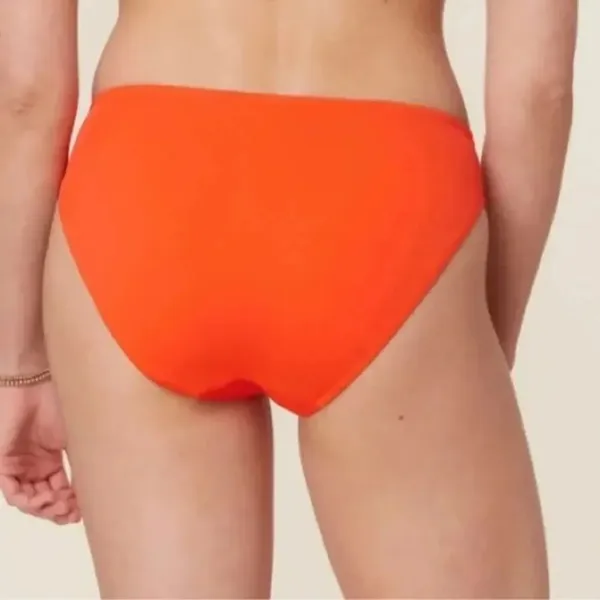NWT Andie Swim The Bikini Rib Bottom Medium Coverage Low Rise Large Sire Orange - Image 5