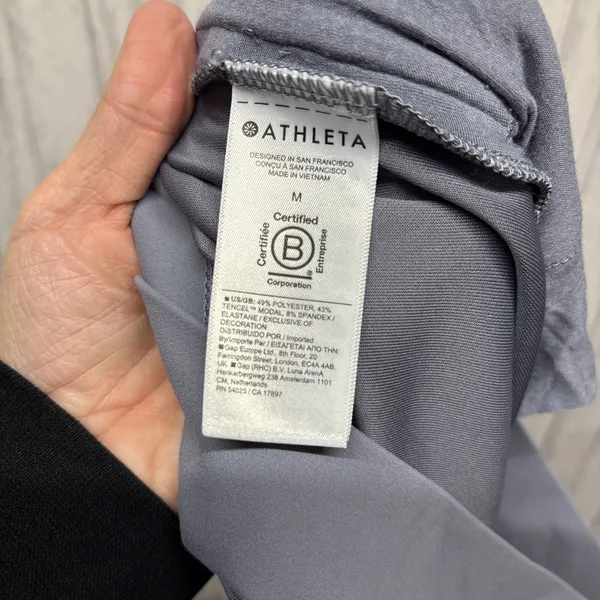 Womens Size M Athleta Wide Leg Light Blue Pants - Image 7