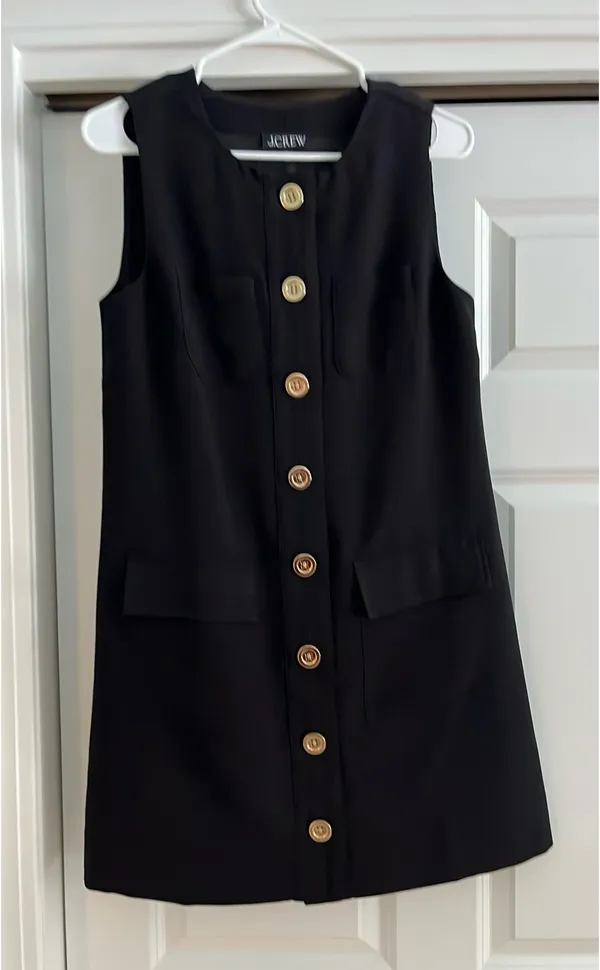 J crew button shift dress in black - Image 2