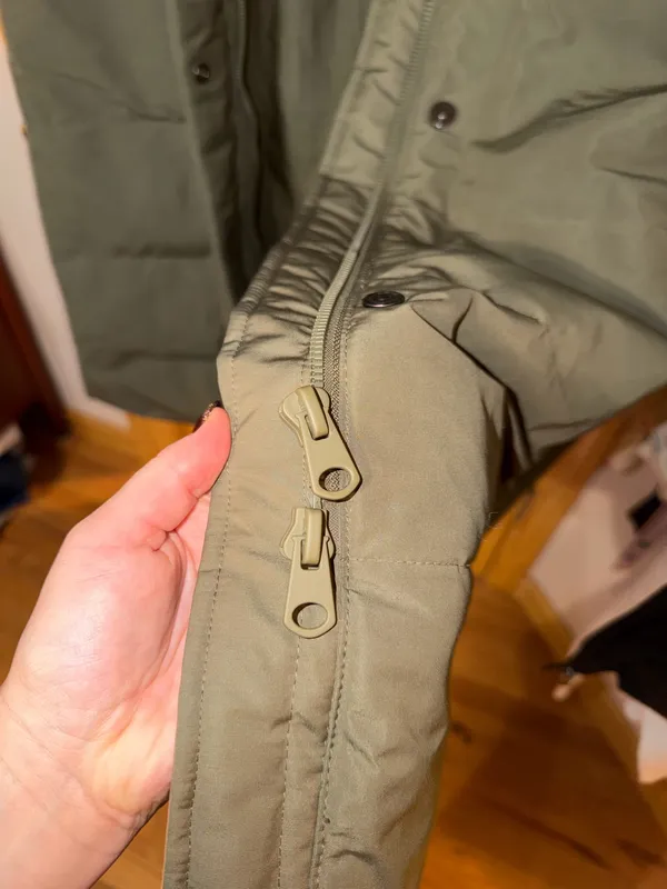 ZARA Green Parka Coat - Image 3