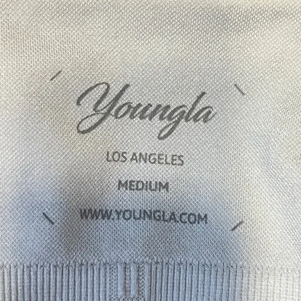 1007 | Youngla‎ Seamless Ribbed Strapless Bandeau Tube Top Cream Women Medium - Image 5