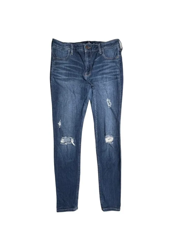 Hollister High Rise Jean Legging Distressed Stretch Jeans Women's 13R W31 L28 - Image 2