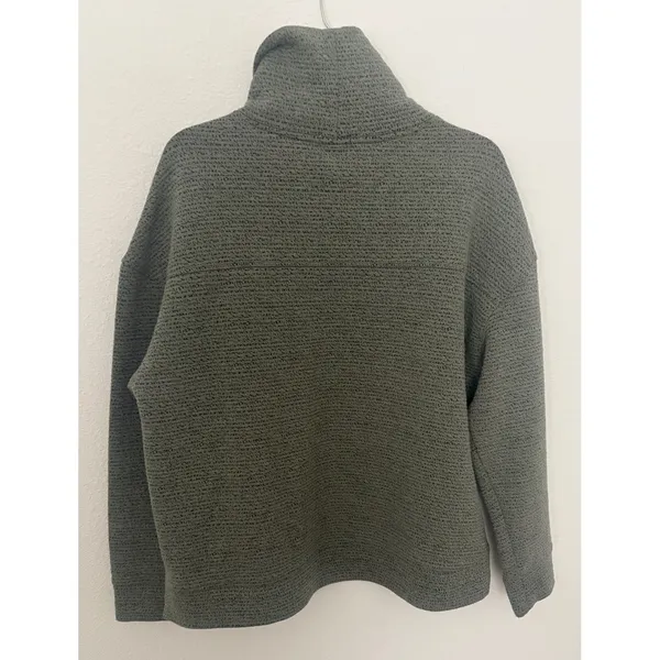 The American Outdoorsman XL Olive Green Cowl Neck Textured Pullover Top Camping - Image 3