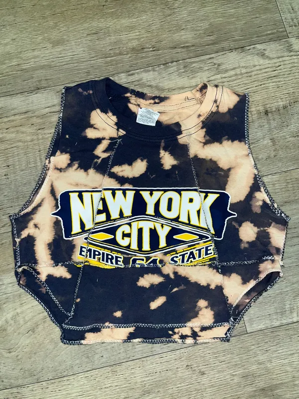 Custom Made Vintage Distressed Crop Top - Image 3