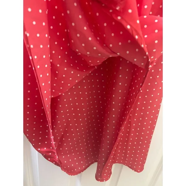 Japna Slip Dress Sz M Babydoll Red Pink Polka Dot Valentines Coquette 90s Style - Image 4