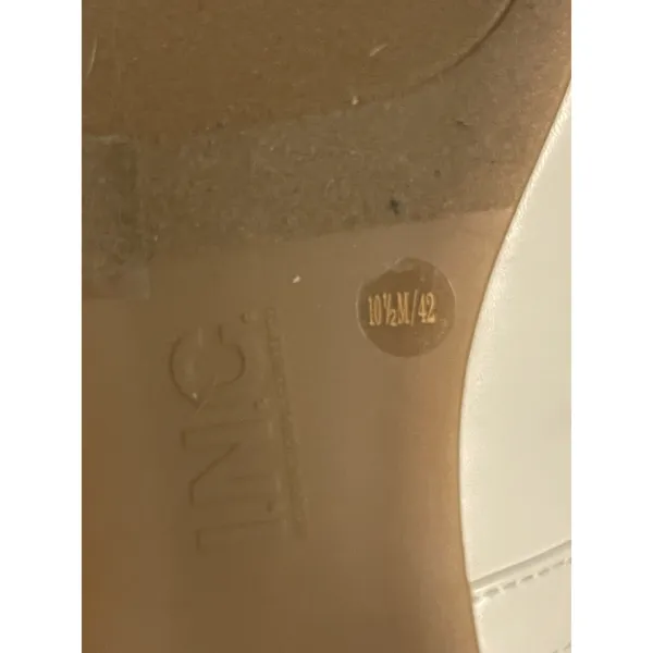 INC Leather Square Toe Dimante Buckle Strap Mary Jane Shoes Size 10.5 White BinC - Image 8