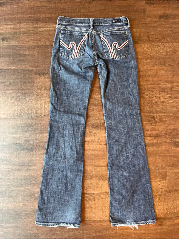 Citizens of Humanity Crochet h 234 Low Waist Bootcut Jeans Women 27 Y2K - Image 6