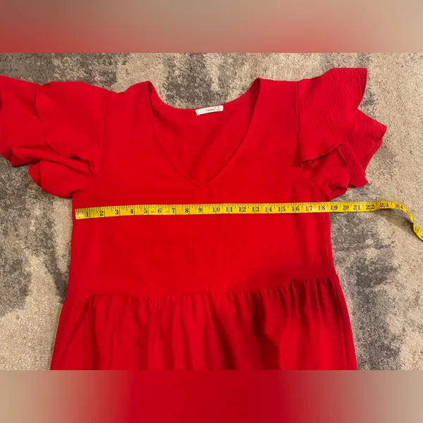 Timing Red Apparel Ruffle Dress - Image 5