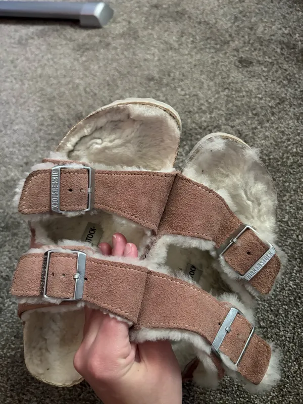 Fuzzy Birkenstock Sandals - Image 5