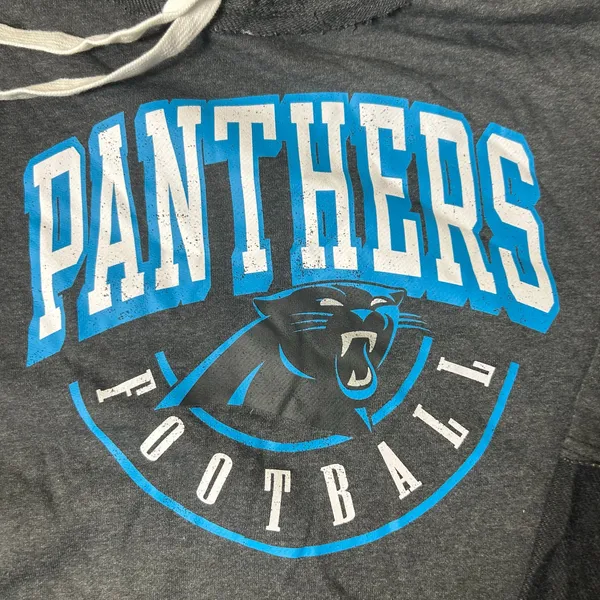 NEW Fanatics Carolina‎ Panthers Hoodie Gray Pullover NFL Football Size S - Image 4