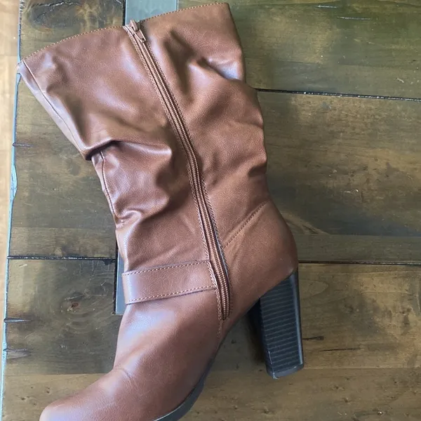 Style & Co‎ Sachi brown buckle heel boots size 10 - Image 2