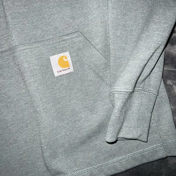 Carhartt Relaxed Fit Half Zip Mock Neck Pullover Size Small - Image 5